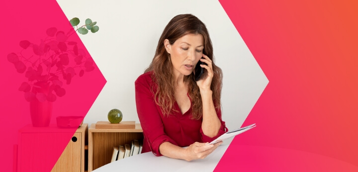 Woman speaking on the phone